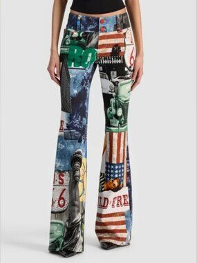 Alice + Olivia KAI LOW RISE PRINTED JEAN